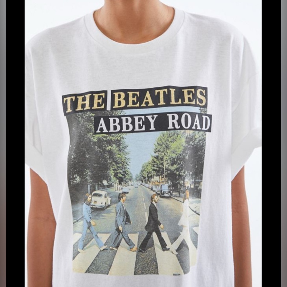 The Beatles Abbey Road junk food tee